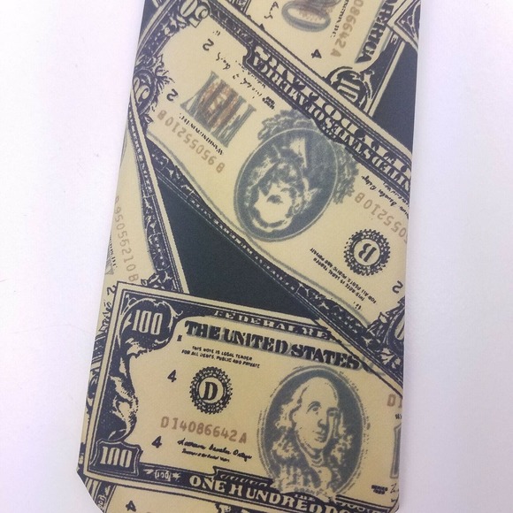 Florence Money Tie Hand Made Benjamins $100 Bill - Picture 2 of 4